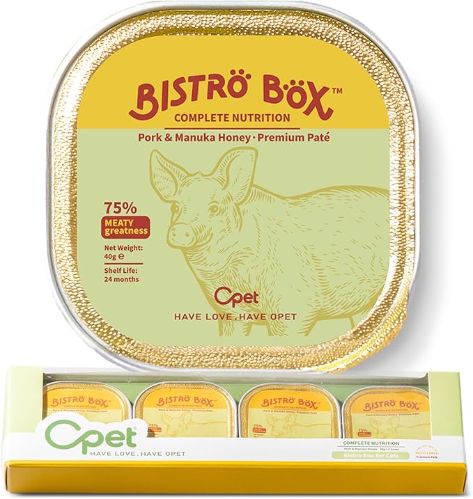 OPET Wet Cat Food Pate, Grain Free Wet Pate, Balanced Recipe Cat Can Food, Pork Flavor 1.41 Ounce 4 Pack of 4