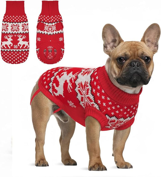 Dog Sweater Small Winter Clothes Sweaters pet Warm Puppy Medium Fleece Soft Turtleneck Pullover Large Girl Frenchie Clothes Puppy Clothes for Small Dogs Girl