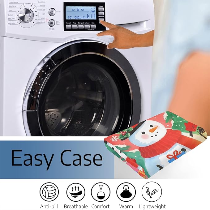 Christmas Snowman Throw Blankets for Children, Xmas Tree Snowflake Soft Anti Pilling Flannel Blanket, Winter Lightweight 40X50 in Fleece Blanket for Bed Couch Chair Living Decorative