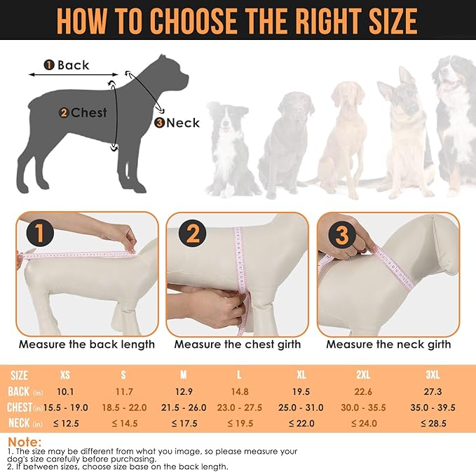 SlowTon Dog Raincoat, Adjustable Dog Rain Jacket Clear Hooded Double Layer, Waterproof Poncho with Reflective Strip Straps and Storage Pocket for Small Medium Large Dogs Puppies(OR L)