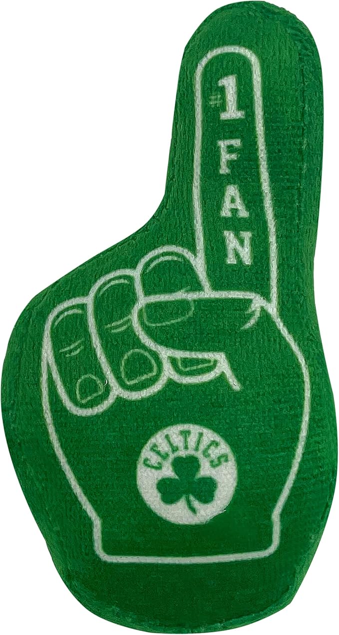 BEST PLUSH CAT TOY: NBA BOSTON CELTICS Complete Set of 3 piece Cat Toys filled with Fresh Catnip. Includes: 1 Jersey Cat Toy, 1 Basketball Cat Toy with Feathers & 1 #1 Fan Cat Toy. Beautiful Team LOGO