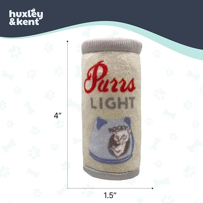 Huxley & Kent Plush Cat Toy - Interactive Catnip Toy for Cats & Kittens - Soft Kitty Toy with Crinkle & Catnip - Fun Indoor Play Toy - Purrs Light