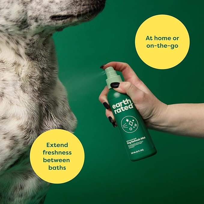 Earth Rated Dog Deodorizing Conditioner Spray, Conditioning & Odor-Eliminating Perfume for Dogs, for All Coat Types, Refreshing White Tea & Basil Scent, 8 oz