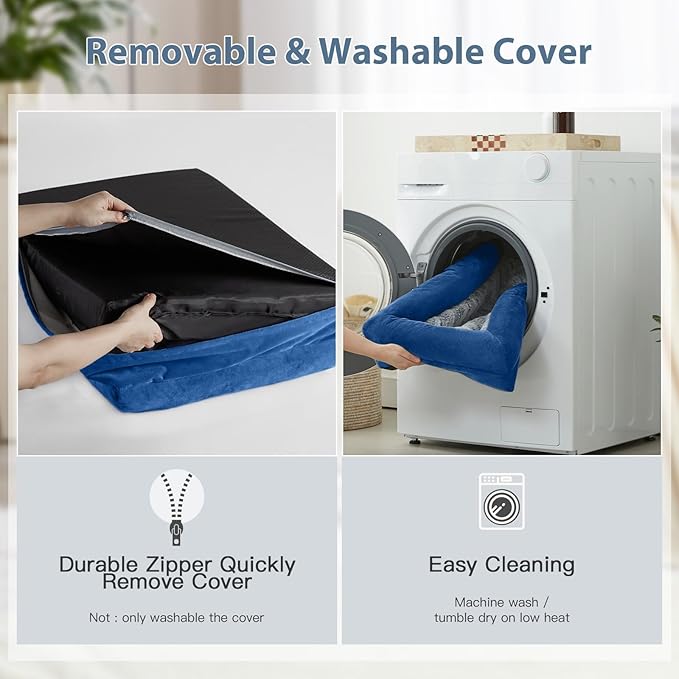 WNPETHOME Giant Dog Bed, Washable Dog Couch with Removable Waterproof Cover, Orthopedic Large Pet Sofa Bed with Bolster Sides for Sleeping