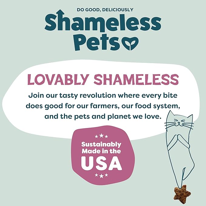 Shameless Pets Crunchy Cat Treats - Kitty Treats for Cats with Digestive Support, Natural Kitten Treats with Real Chicken, Healthy Flavored Feline Snacks - Cran You Say Chicken, 3-Pk