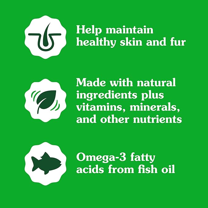 Greenies Feline Smartbites Skin & Fur Crunchy and Soft Cat Treats, Salmon Flavor, 2.1 oz. Pack