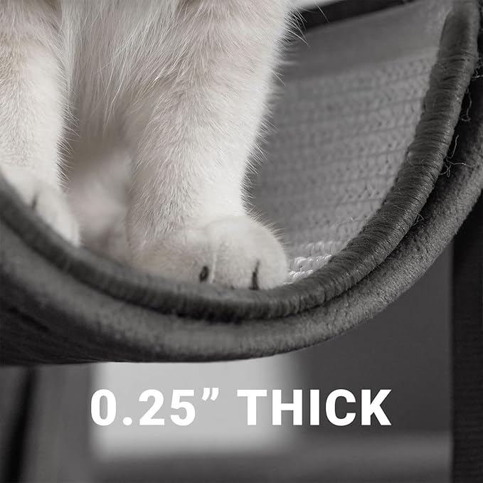 NAZVA Cat Scratcher Mat - 16”x12” (Pack of 2) - Natural Sisal Fabric Scratching Pad Velcro Furniture Carpets Sofas Couch Protector Rug - Grey