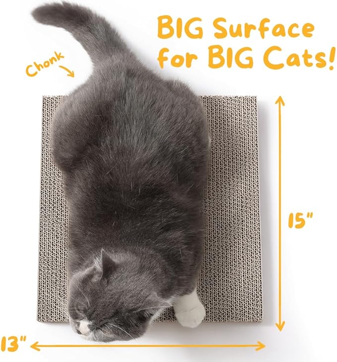 Hide & Scratch: Cat Scratcher Pad Pack; Cat Scratch Pad Refills for Hide & Scratch Scratcher Box (2 Pack)