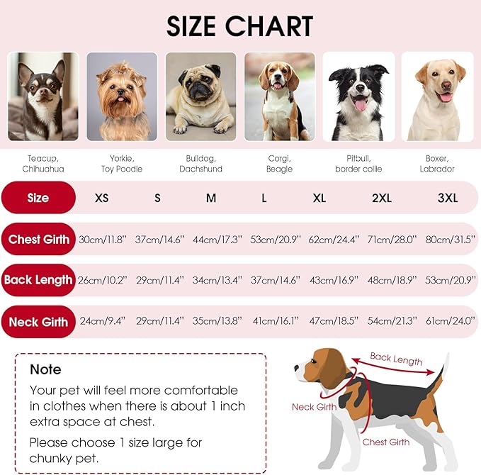 Queenmore Small Dog Sweater, Plaid Doggie Sweater, Long Sleeve Knitted Puppy Sweater with Check Pattern, Warm Dog Sweaters for Small Dogs, Solid Pull-on Cat Sweaters, Red S