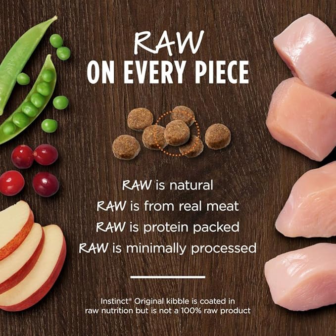 Instinct Original Kitten Dry Cat Food, Raw Coated Kibble, High Protein, Grain Free Recipe - Real Chicken, 4.5 lb. Bag