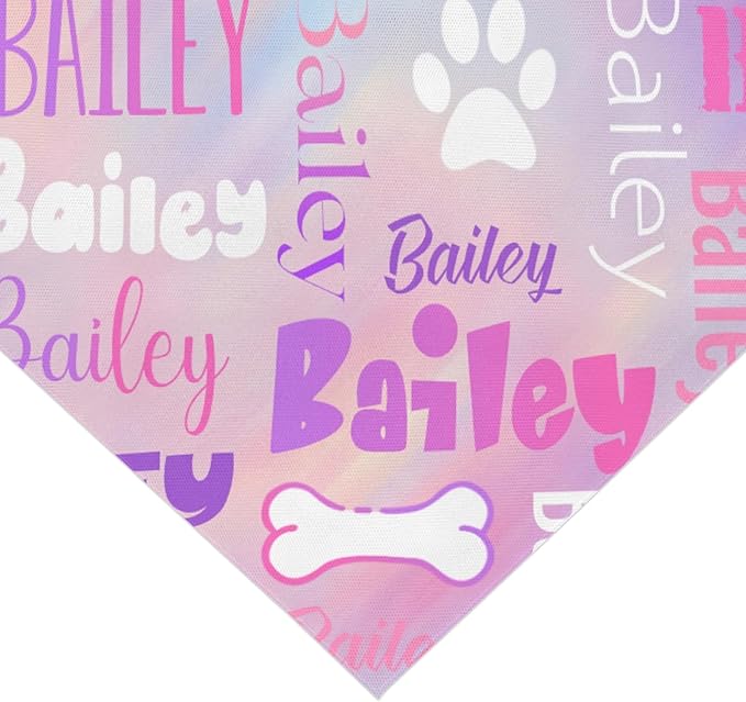 Personalized Dog Bandanas Custom Neckwear Name Button Anti-loosening Dog Scarf Triangle Bibs Kerchief Pet Costume Accessories for Small Medium Large Dogs Cats Pets Birthday
