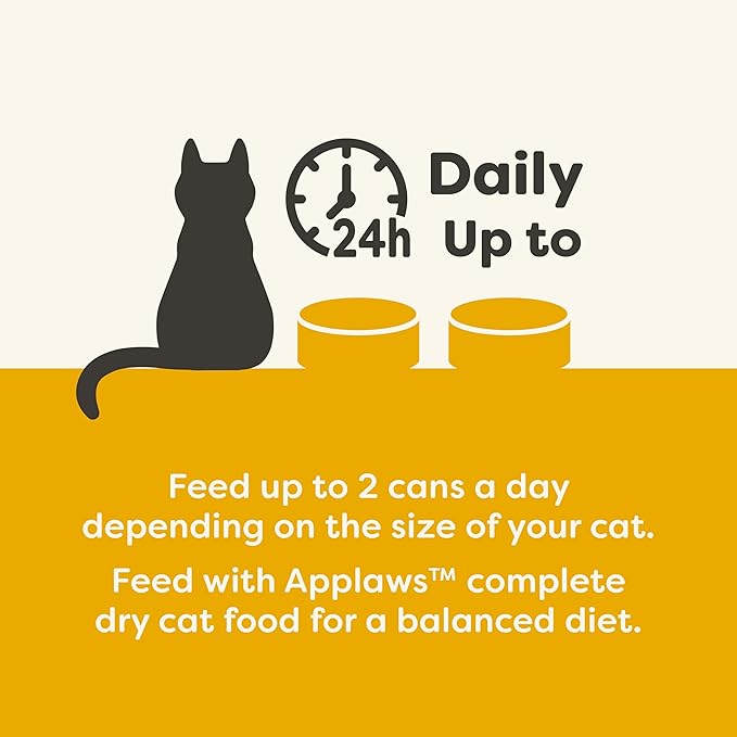 Applaws Natural Wet Cat Food, 24 Count, Limited Ingredient Canned Wet Cat Food, Chicken Breast in Broth, 2.47oz Cans