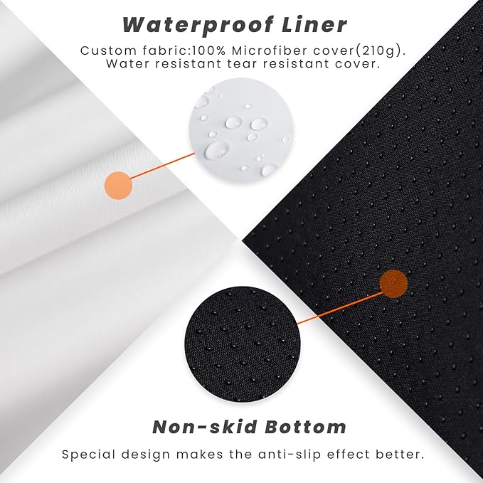 Laifug Orthopedic Memory Foam Extra Large Dog Bed with Pillow and Durable Water Proof Liner & Removable Washable Cover & Smart Design (Large (46"x28"x8"), Black and White Plaid)