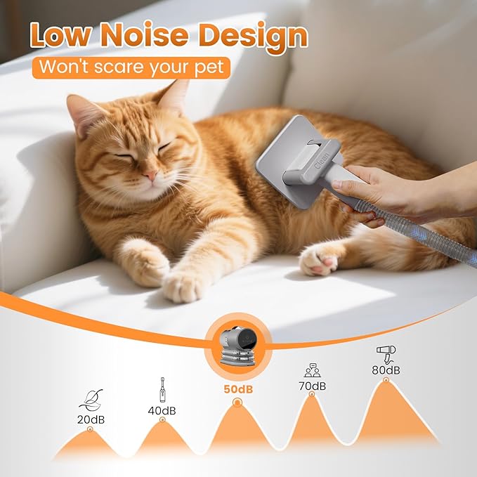 AIRROBO Dog Grooming Vacuum and Kit with Clipper Nail Trimmer Grinder, 12000Pa Pet Vacuum for Shedding Grooming, 2L Large Capacity Dog Hair Vacuum with 7 Pet Grooming Tools, PG100 Plus