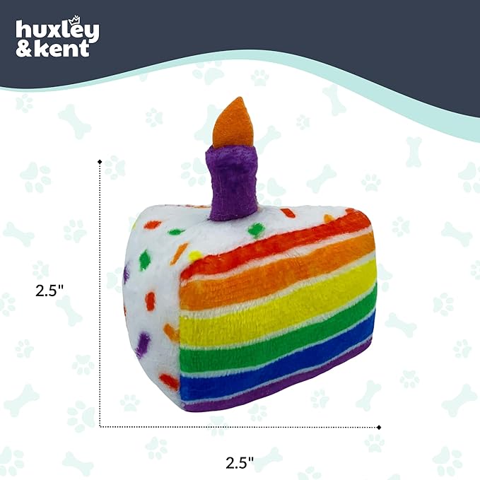 Huxley & Kent Plush Cat Toy - Interactive Catnip Toy for Cats & Kittens - Soft with Crinkle & Catnip - Fun Indoor Play - Funfetti Cake