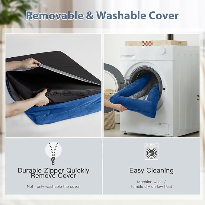 WNPETHOME XL Extra Large Dog Bed, Washable Dog Couch with Removable Waterproof Cover, Orthopedic Large Pet Sofa Bed with Bolster Sides for Sleeping