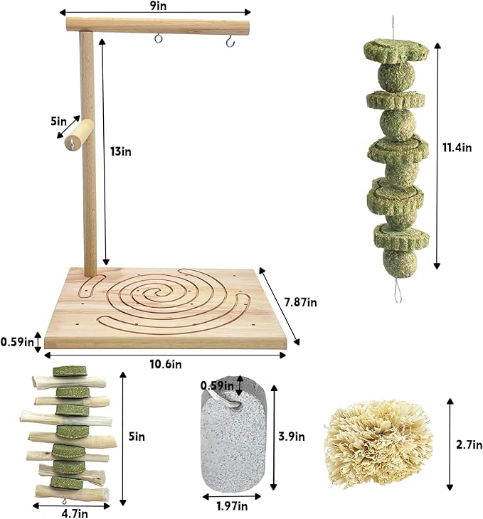kathson Wooden Rabbit Toys Scratching Pad Bunny Chew Toys for Small Animal Rabbits Guinea Pigs Chinchilla Hamsters
