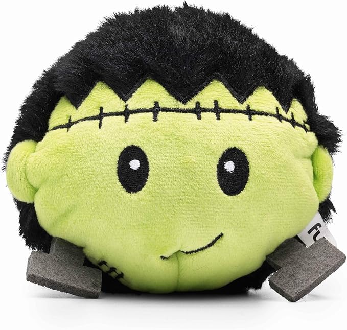 Flourish Pets 2 in 1 Halloween Multi-Layer Chew Toy for Active Dogs | Non-Toxic BPA Free Double Stitched Soft Fabric Exterior Dog Toys | Long-Lasting Dog Plush Toys– Frankenstein 3.5"