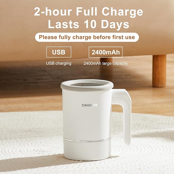 DOGNESS W02 Automatic Dog Paw Cleaner for Medium to Large Dogs (White)