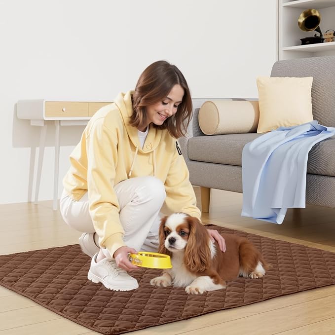 Smiry Waterproof Dog Bed Cover Blanket, Soft Reversible Pet Blanket, Washable Leakproof Cats Dogs Couch Cover for Sofa, Couch, Furniture (30x70 Inch, Brown/Chocolate)