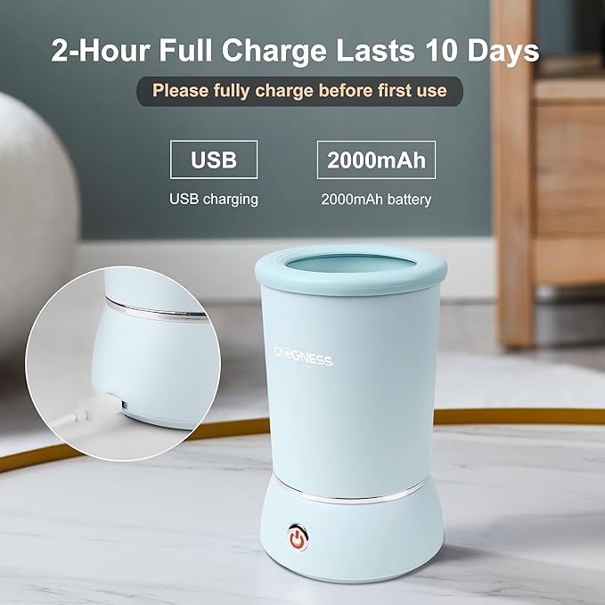 DOGNESS W01 Automatic Dog Paw Cleaner for Small to Medium Dogs (Light Blue)