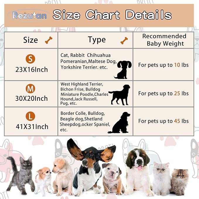Rezutan 1 Pack 3 Blankets for Dogs, Dog Blanket for Large & Medium Pet Cat, Premium Soft Fluffy Suitable for Dog Kennels & Beds, Sofas, Gifts Puppy Essentials, 41x31inch, Tan
