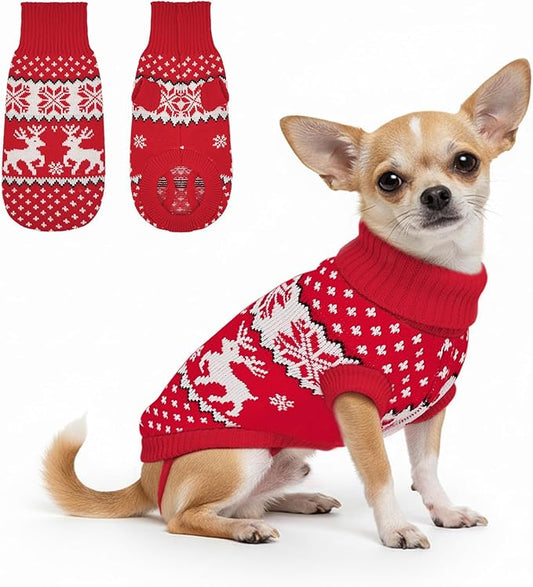 Dog Sweater Small Winter Clothes Sweaters pet Warm Puppy Medium Fleece Soft Turtleneck Pullover Large Girl Frenchie Clothes Puppy Clothes for Small Dogs Girl