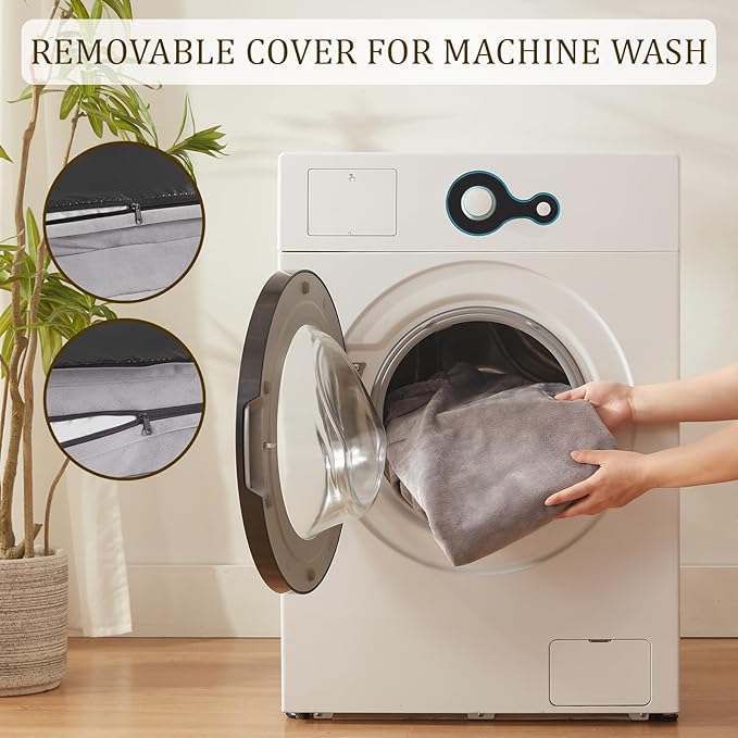 Bedfolks Orthopedic Dog Bed, Waterproof Dog Sofa Bed for Large Dogs, Egg Foam Pet Couch Bed with Removable Washable Cover and Nonslip Bottom, Light Grey