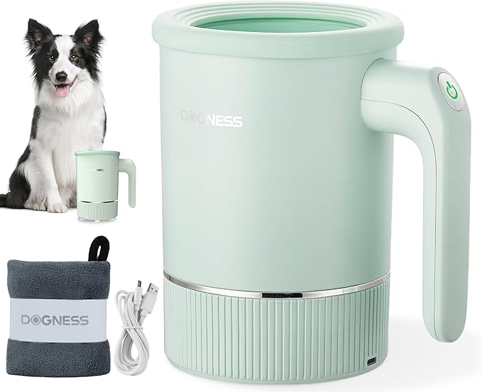 DOGNESS W02 Automatic Dog Paw Cleaner for Medium to Large Dogs (Green)