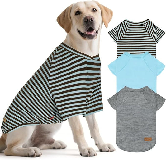 KYEESE 3Pack Dog Sweater Comfy Dog Sweaters for Medium Dogs Boy Lightweight Dogs Sweatshirt Pullover Pet Fleece Sweater Stretchy Pets Clothes Soft Pets Sweaters Pet Coat with Sleeves for Cold Weather