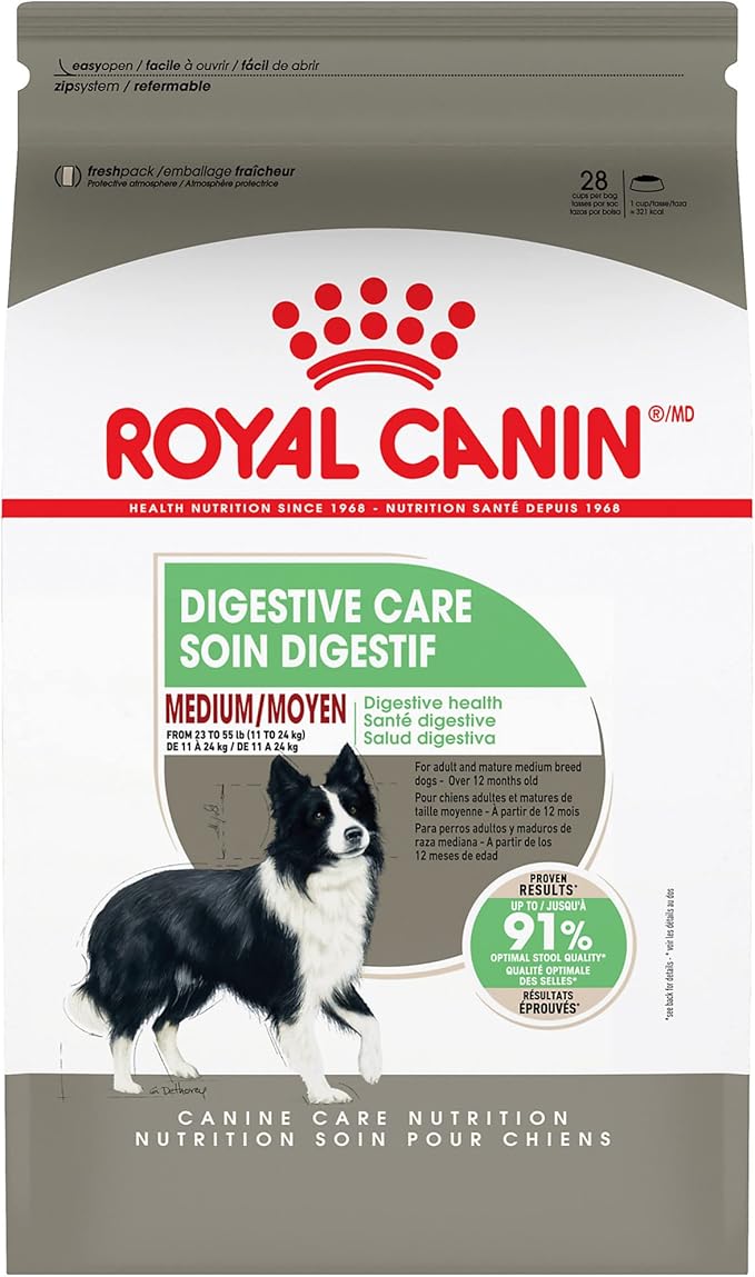 Royal Canin Medium Digestive Care Dry Dog Food, 17 lb bag