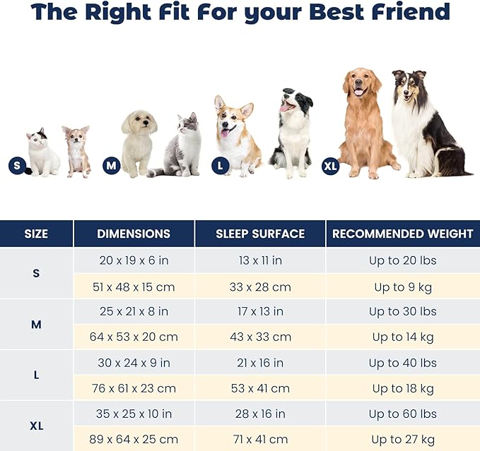 Miguel Removable Washable Dog Bed for Medium Dog Easy Clean - Rectangle Pet Bed for Large Cats with Zipper Cover Bolster Cuddle Puppy Bed with Supportive Side Wall Slip-Resistant Bottom, Blue 35 Inch