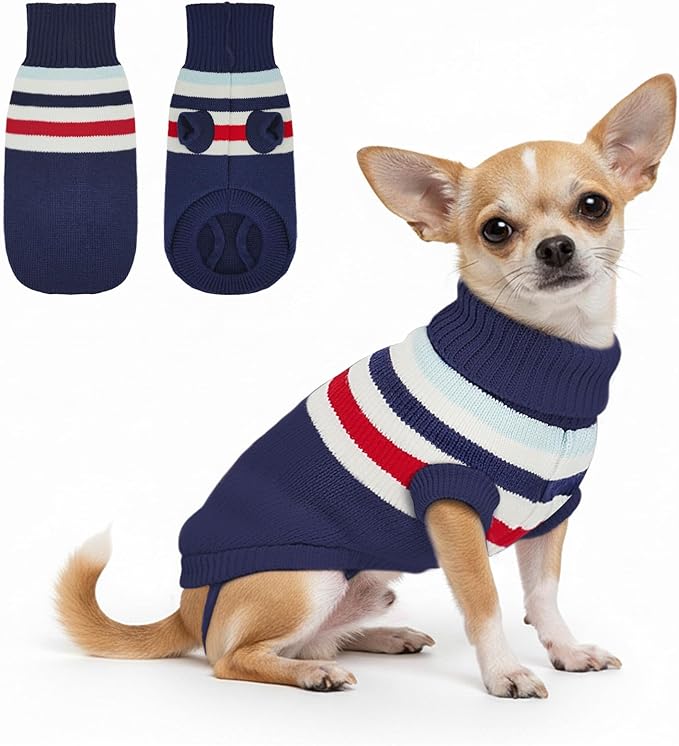 Dog Sweater Small Winter Clothes Sweaters pet Warm Puppy Medium Fleece Soft Turtleneck Pullover Large Girl Frenchie Clothes Puppy Clothes for Small Dogs Girl