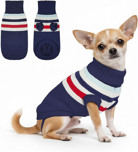 Dog Sweater Small Winter Clothes Sweaters pet Warm Puppy Medium Fleece Soft Turtleneck Pullover Large Girl Frenchie Clothes Puppy Clothes for Small Dogs Girl