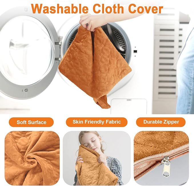 Pet Heating Pad for Cats & Dogs Indoor Outdoor, Warming Cat Heating Pad with Chew Resistant Cord, Adjustable Temperature and Time, Heated Pet Bed Mat Waterproof for Cats Dogs (Coffee, 15.7'' × 27.6'')