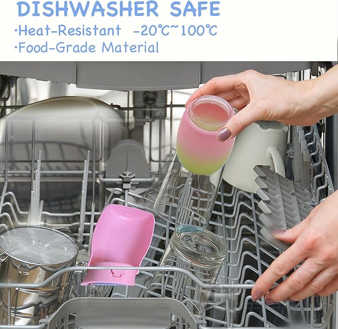 Dog Water Bottle Portable - Food Grade Material, 10Oz Leak Proof Dog Travel Water Bottle, Pet Water Bowl Dispenser, Dog Walking Accessories for Hiking Travelling, Puppy Birthday Gifts