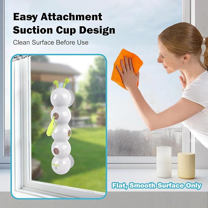 Interactive Cat Feather Toy, Automatic Fluffy Tail Teaser with Motion Sensor,Whack a mole Cat Toy, USB Rechargeable, Suction Cup for Stable Play, Perfect for Indoor Cats