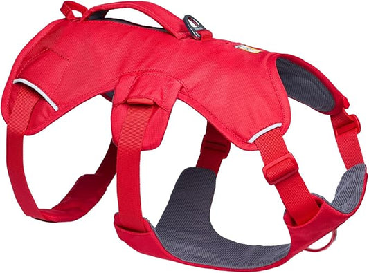 Ruffwear, Web Master, Multi-Use Support Dog Harness, Hiking and Trail Running, Service and Working, Everyday Wear, Red Canyon, Large/X-Large