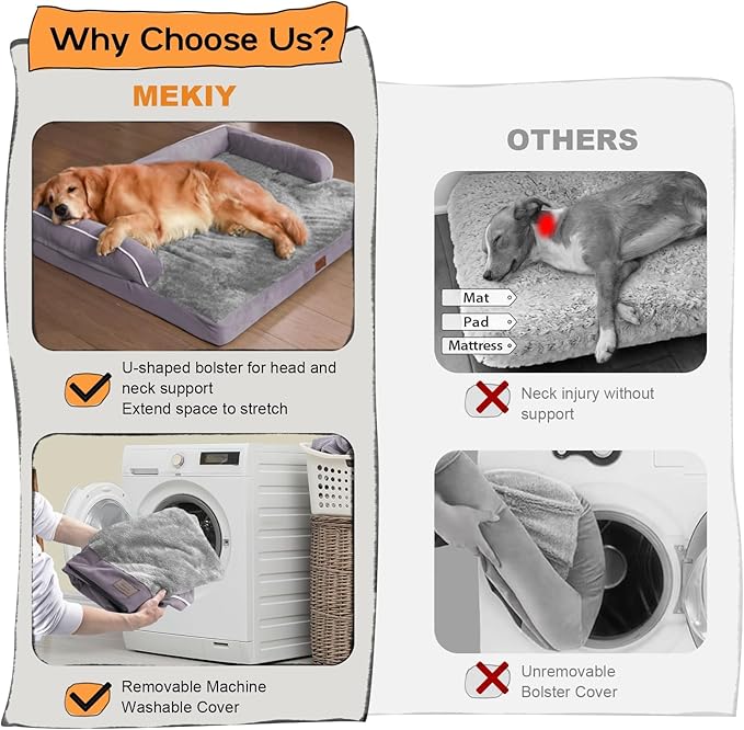 Small Dog Bed Orthopedic Washable Cat Bed Memory Foam Small Couch Sofa Indoor Comfy Pet Beds with Waterproof Removable Cover & Non-Slip Bottom