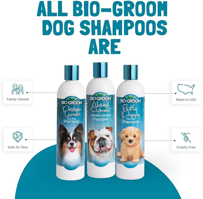 Bio-Groom Oatmeal Dog Shampoo - for Allergies and Itching, Cruelty-Free, Dog Bathing Supplies, Puppy Shampoo for Sensitive Skin, Made in USA, Anti-Itch Dog Products - 32 fl oz 1-Pack