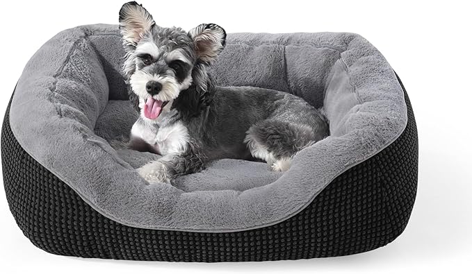 INVENHO Small Dog Bed Washable Orthopedic Calming Warming Durable Pet Bed with Anti-Slip Bottom