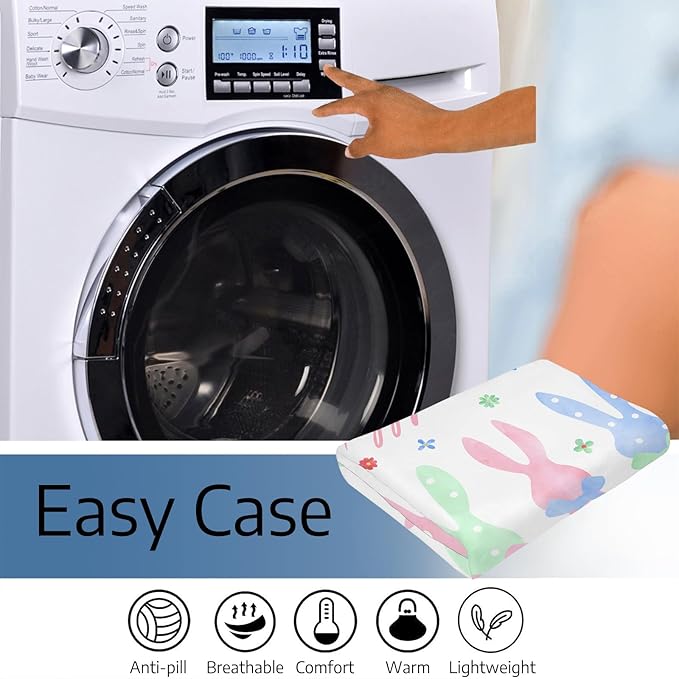 Cute Easter Bunny Blanket, Bunny Floral Throw Blanket for Couch Bed Sofa, Soft Cozy Girl Fleece Blanket, All Season Lightweight Flannel Blanket for Easter Decorations All Season 40x50 Inch