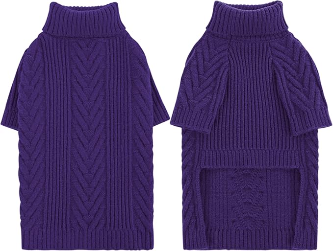 Dog Sweaters for Large Dog Girl Boy, Turtleneck Long Sleeve Knitted Pets Pullover Fall Winter Warm Solid Pull-on Pet Sweatshirt Rottweiler (RoyalBlue, 2XL)