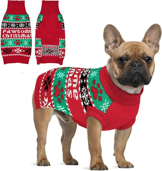 Dog Sweater Small Winter Clothes Sweaters pet Warm Puppy Medium Fleece Soft Turtleneck Pullover Large Girl Frenchie Clothes Puppy Clothes for Small Dogs Girl