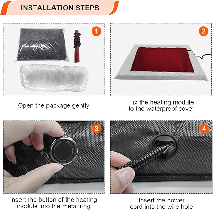 Upgraded Heated Dog Bed with Enlarged Heating Area, 12V Safe Voltage Arthritis Orthopedic Dog Bed with Memory Foam, Heated Pet Bed with Waterproof Cover for Medium, Large, XL Dogs (XL)…