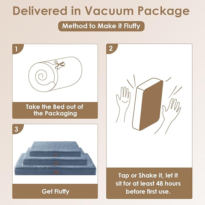 EHEYCIGA Orthopedic Medium Dog Beds for Small Dogs with Removable Washable Cover for Crate, Spa Blue, 30x20