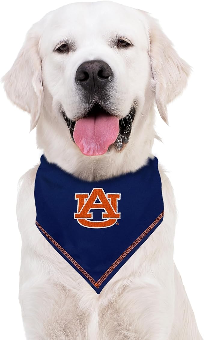 Pets First NCAA Auburn Tigers Tie Bandana, Small/Medium. Dog Bandana Scarf Bib for Pet Cat Dog. The Ultimate Game-Day, Party Bandana (AU-3550-S-M)