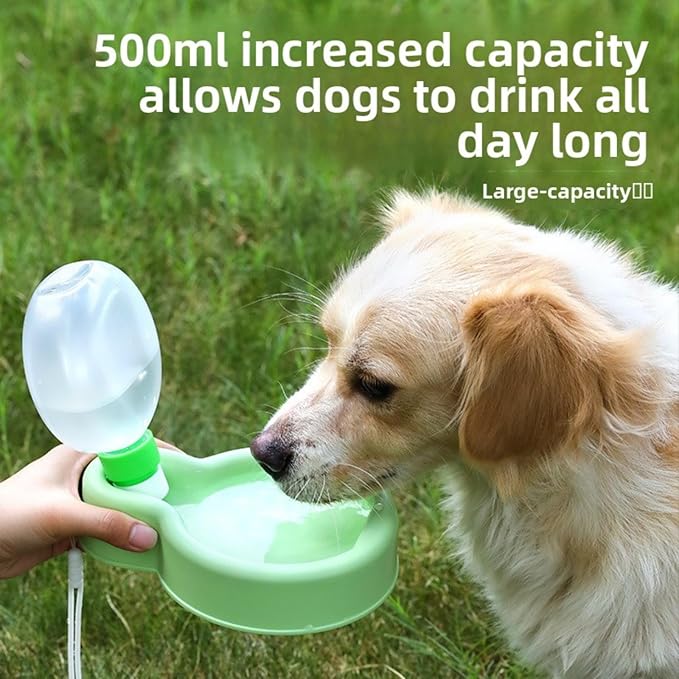 Dog Water Bottle Convenient Leak-Proof Dog Water Bottle Capacity 12 Oz (350 ml).Ldeal for Dogs on Outdoor Walks and Traveling.(Green, 12 Ounces)