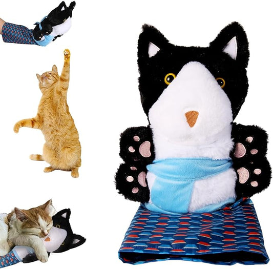 Cat Wrestling Toy Puppet, Essential Cat Wrestling Gloves for Pet Lovers, Cat Ragdoll Wrestler with Tough Padding, Safe and Fun Interactive Game to Relieve Boredom