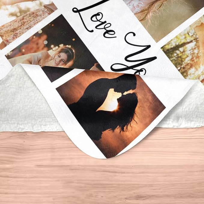 Personalized Anniversary Couple Gifts for Women & Men, Custom Blanket with Photo, Personalized Photo Blanket, Customized Picture Blankets, Custom Birthday Gifts for Him & Her